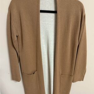 Babaton Camel Open Front Cardigan